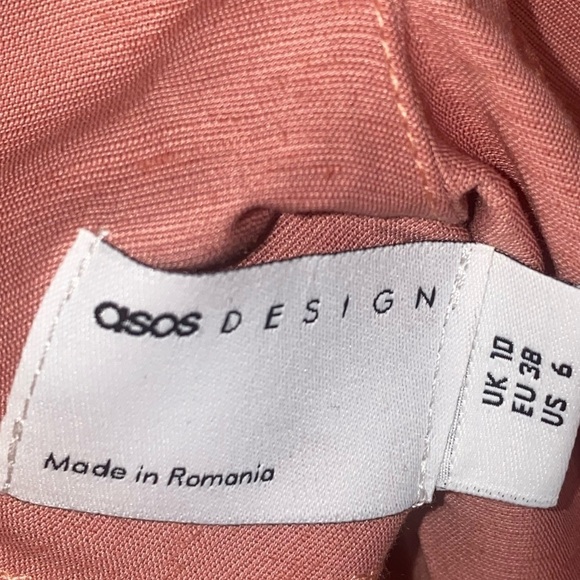 ASOS Design NWT Linen Blend Classic Slip Spaghetti Strap Dress Women’s Size 6 - Picture 5 of 5